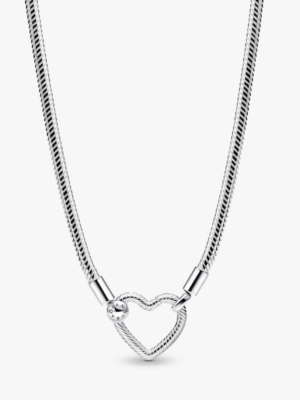 Pandora Heart Closure Snake Chain Necklace